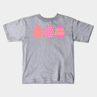 Eggspert Easter Eggs - Decorated Eggs in Pink and Orange Kids T-Shirt